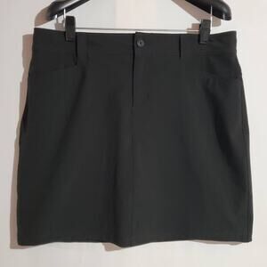 Eddie Bauer Adventure Active Stretch Skort Womens Size 8 Black Sport Hiking Golf